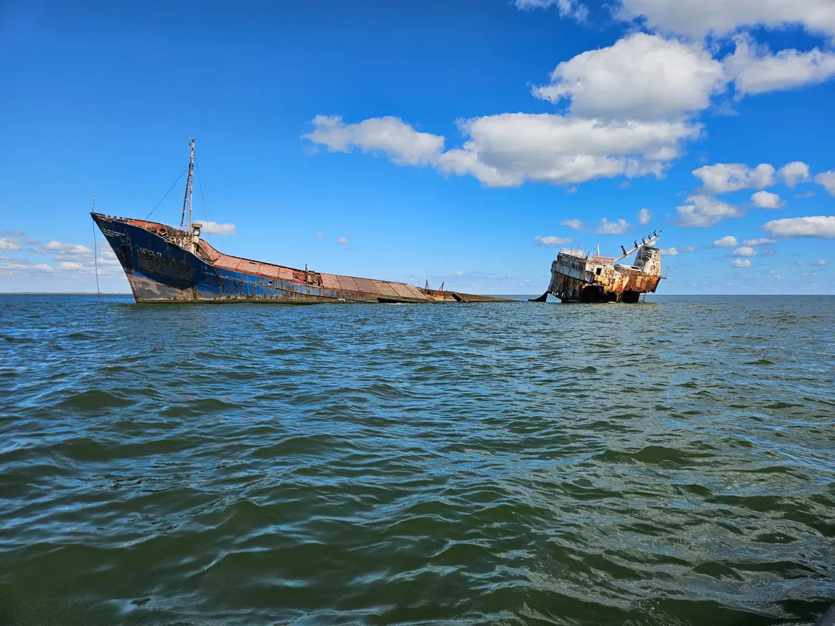 Shipwreck in the Black Sea near Sulina