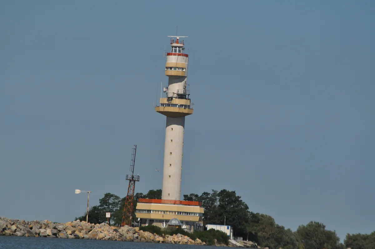 The lighthouse at the mouth of the Sulina branch