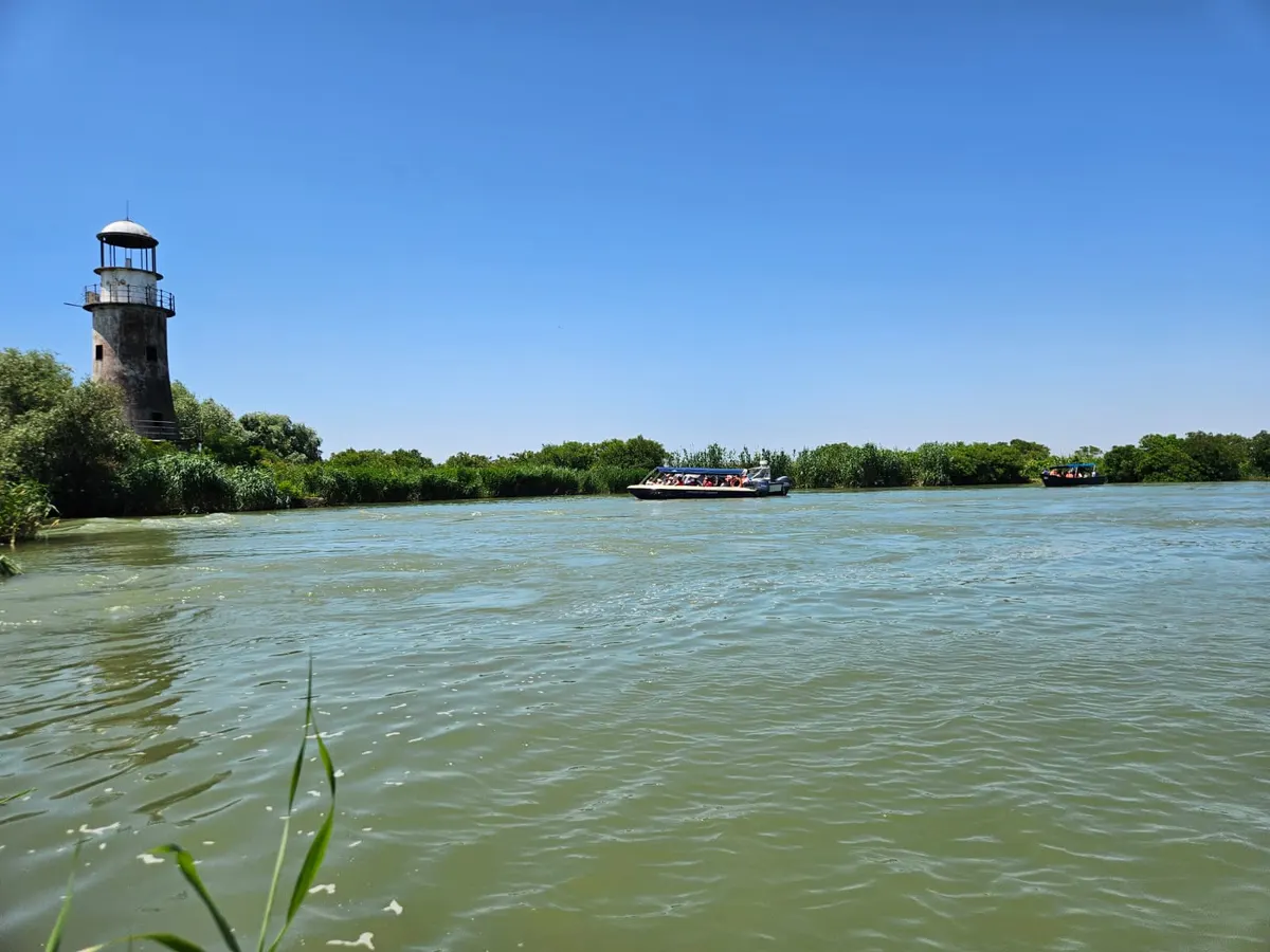 The old lighthouse in Sulina on a summer day